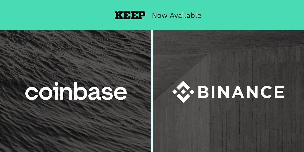 KEEP is Now Available to Trade on Coinbase and Binance